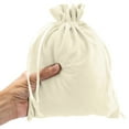 thumbnail image 5 of Koyal Wholesale  8" x 10" Ivory Velvet Drawstring Favor Bags, 25-Pack, 5 of 5