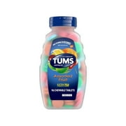 Tums Extra Strength Heartburn Relief Chewable Antacid Tablets, Fruit, 96 Count
