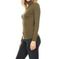 thumbnail image 3 of Women's Casual Solid Long Sleeve Fitted Turtleneck Sweater Top, 3 of 5
