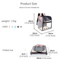 thumbnail image 5 of Pet Carrier Bag Backpack Cage Cat Carrier Wire Structure Transparent Spacious Large Carry Bag (Pink), 5 of 5