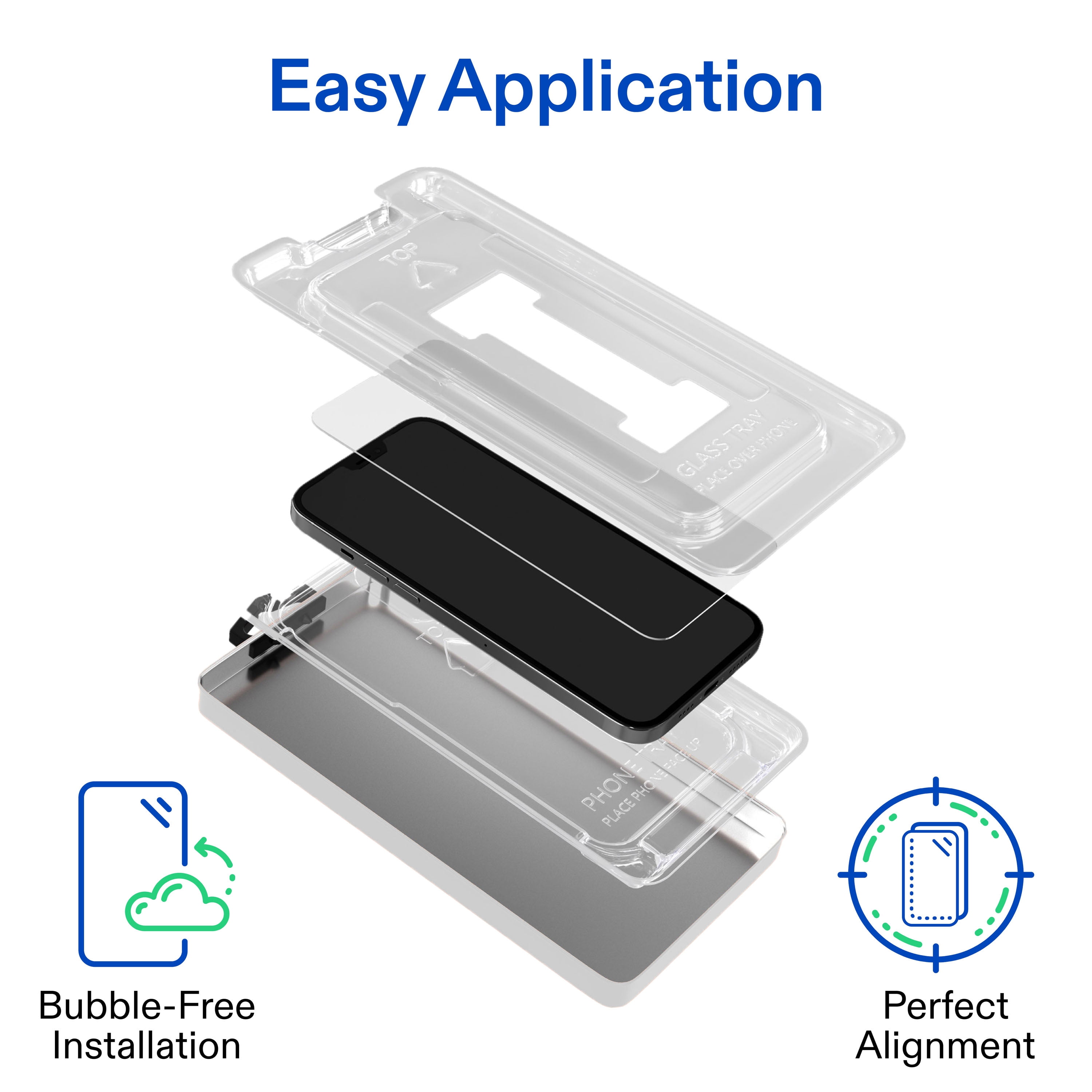 onn Corning Glass Screen Protector for iPhone® 11 and iPhone® XR, Made with Durable Glass by Corning™ for Ultimate Protection, Includes Easy Application Tray