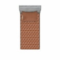 thumbnail image 2 of Floral Bedding Set with Sheet & Covers, Ornamental Motif with Spring Toned Inspirational Flowers Print, Printed Bedroom Decor 2 Shams, 4 Sizes, Dark Orange Sand Brown, by Ambesonne, 2 of 3