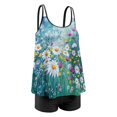 thumbnail image 4 of Women‘s Plus Size Tankini SwimsuiFloral Print Two Piece Bathing Suit, 4 of 7