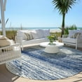 thumbnail image 6 of Addison Rugs Chantille Indoor/Outdoor Transitional Stripes Navy Washable Round Rug, 8' x 8', 6 of 6