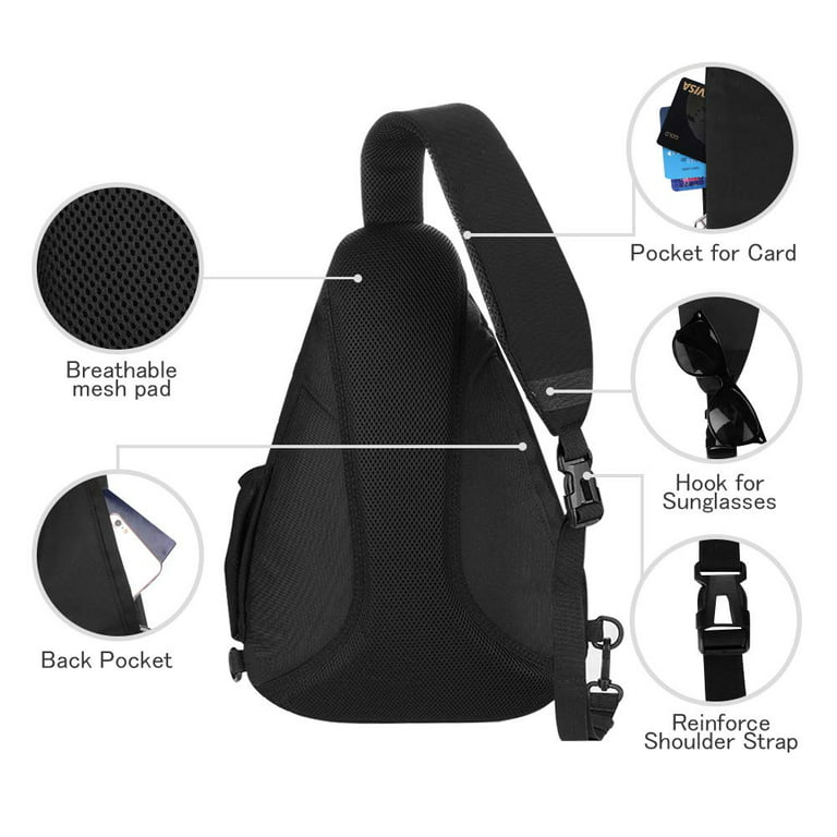  WATERFLY Packable Small Crossbody Sling Backpack Shoulder  Chest Bag Daypack for Hiking Traveling : Sports & Outdoors