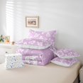 thumbnail image 6 of Manfei Purple White Butterfly Twin Bedding Sets 7pcs for Girls, Animal Theme Bedding Comforter Set, Cartoon Wildlife Sheet Sets, Super Cozy Room Decor, 6 of 8