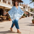 thumbnail image 5 of DISNIMO Butterfly Print Kaftan Dress for Women V Neck Cover Ups Caftan Dresses Plus Size Batwing Sleeve Swimsuit Coverups Women's Long Cover Up for Bathing Suit, 5 of 7