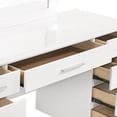 thumbnail image 4 of Felicity 9-drawer Vanity Table Lighted Mirror Glossy White, 4 of 7