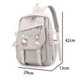 thumbnail image 2 of 3Pcs/set Hello Kitty Anime Backpack for Girl Boy Children Lunch Bags Student Teenager Bookbag Schoolbag Knapsack Women Rucksack, 2 of 5