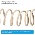 thumbnail image 3 of Uxcell Fabric Cloth Covered Round Wire, 9.84ft 18AWG 2 Core Vintage Woven Electrical Cord, beige, 3 of 7
