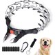 thumbnail image 1 of wonima02 Dog Prong Collar, Walking Training Collar for Small Medium Large Dogs with Quick Release Buckle, Adjustable Pinch Collar with Rubber Caps, No Pull Dog Collar Prong(M,16"-18"), 1 of 1