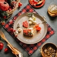 thumbnail image 7 of DriftAway Red Buffalo Plaid Christmas Placemats Set of 2 Linen Snowflake Place Mats for Dining Table Xmas Washable Table Mats Winter Holiday Kitchen Christmas Mats for Table Decor Country 12 x 18 Inch, 7 of 7