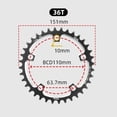thumbnail image 1 of Narrow Wide Chainring For Road Bike 110Bcd 5 Bolts Available In 36T 38T 40T 36T, 1 of 7