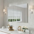 thumbnail image 4 of ANGELES HOME 52" x 30" Medicine Cabinet with Mirror Door & 6 Adjustable Glass Shelves, Rectangular Bathroom Mirror Cabinet with Aluminum Body, Recessed or Surface Mount Mirror Medicine Cabinet, 4 of 13
