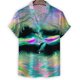 thumbnail image 3 of Camisa con estampado 3D de células biológicas coloridas para hombre, camisas hawaianas de verano, blusas holgadas de manga corta para calle, blusa con botones y solapa para calle, 3 of 5