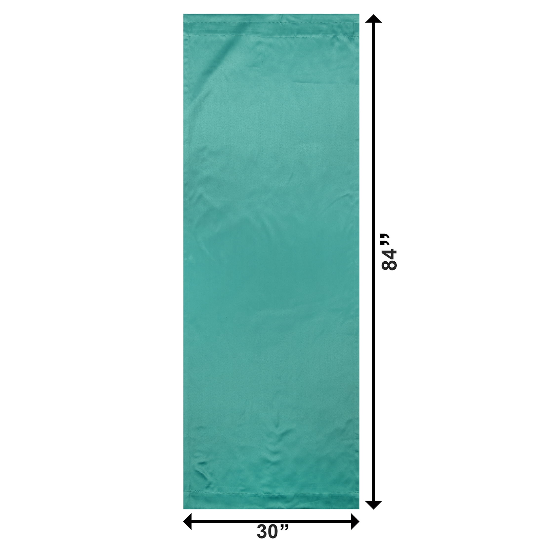 Your Zone Solid Blackout Curtain Panel Pair, Set of 2, Teal Moss, 30 in W x 84 in L