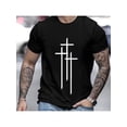 thumbnail image 1 of Summer Essential Crew Neck Graphic Tee - Men's Casual Short Sleeve T-Shirts with Fancy Print, Trendy Daily Wear for Summer Vacation, Outdoor Activities, and Casual Events, 1 of 5
