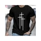 thumbnail image 1 of Camiseta estampada de cuello redondo esencial de verano: camisetas casuales de manga corta para hombre con estampado elegante, ideal para usar a diario en vacaciones de verano, actividades al aire lib, 1 of 5