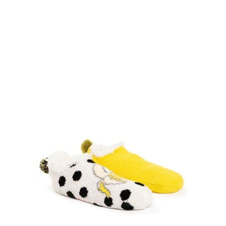 Betsey Johnson Women's 2 Pair Pack Infused Cabin Footie Sock