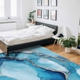 thumbnail image 5 of Area Rugs Indoor Non-Slip Rectangle Rug 2x3 Ft Marble Texture Blue Sage Green Shinny Modern Abstract Rug Rubber Backing Floor Mats Non Shedding Home Decor Carpet for Entryway Living Room, 5 of 8