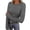 Gray, variant on Long Sleeve Thermal Shirt for Women Fleece Slim Fit Tops Crewneck Solid Color Basic T-Shirts with Thumb Holes Fall Fashion 2026 Daily Wear
