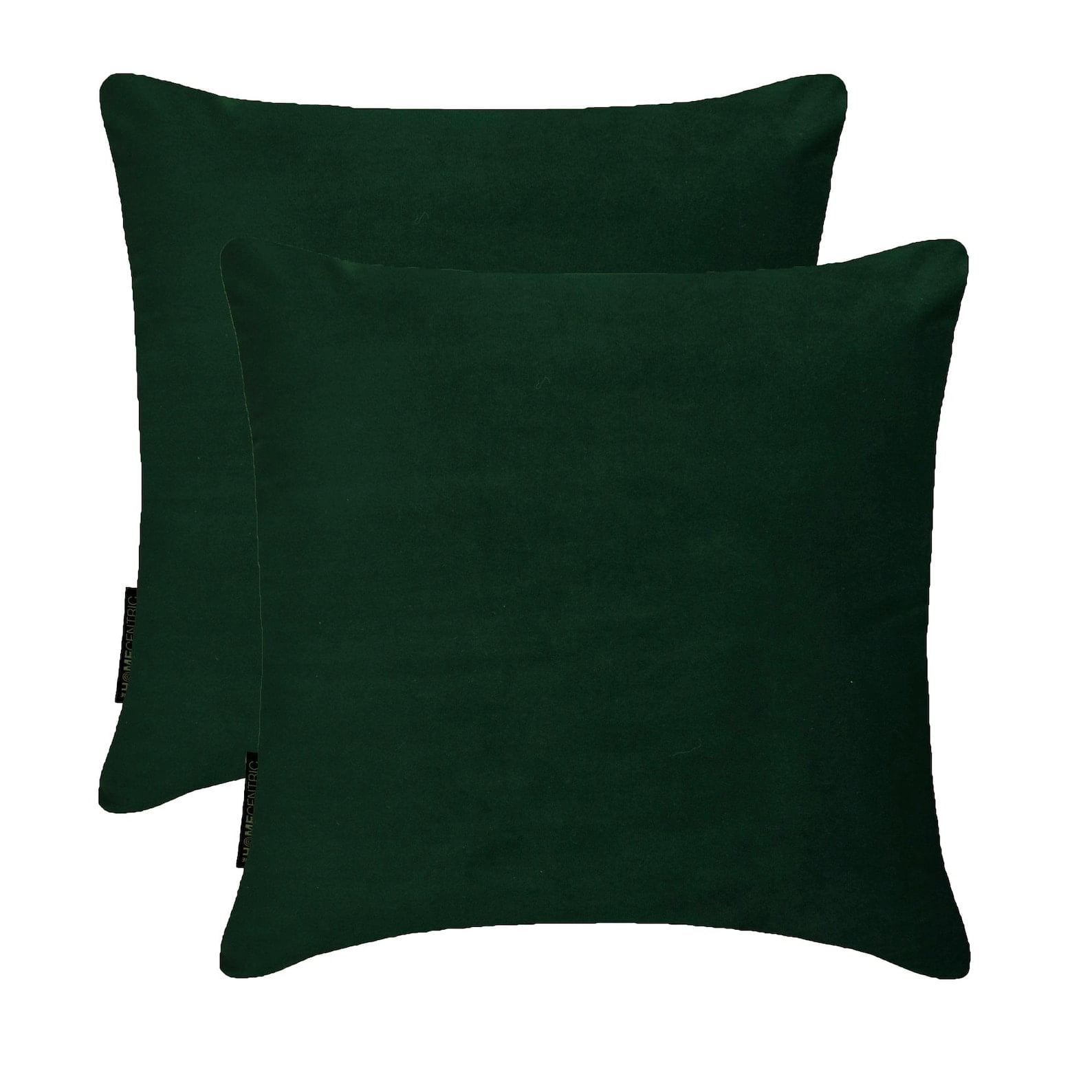 Bottle Green Luxury Throw Pillow Covers 24"x24" | Pack of 2 Modern Plain Velvet Cushion Cover | Solid Color Pillowcases for Couch, Sofa Bedroom & Living Room, Modern Home Décor - Bottle Green Velvet