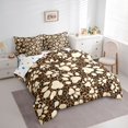 thumbnail image 2 of Homewish Vintage Dog Paws 7pcs Queen Bedding,Classic Brown Leopard Print Bedding Comforter Set Queen,Polkadot Reversible, 2 of 8