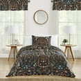 thumbnail image 2 of Sweet Jojo Designs Boho Floral Wildflower Black and Orange Girl Twin Bed Comforter Bedding Set 2 Piece, 2 of 6