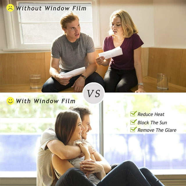 Window Film Privacy Reflective Mirror Film Removable Reflective Mirror Film Window Heat Insulation Stick, Silver, 30CM x 200CM