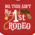 thumbnail image 4 of Inktastic No, This Ain't My 1st Rodeo Cowboy Hat and Lasso Boys or Girls Baby Bib, 4 of 4
