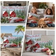 thumbnail image 5 of Christmas Outdoor Waterproof Pillow Covers, Snowman Red Truck Cardinal Barn Pine Tree Decorative Rectangle Throw Pillowcase Sofa Cushion Sham for Patio/Couch/Chair, 20"x12" 2 Pack, 5 of 8
