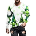 thumbnail image 2 of Lilgiuy Men Casual Round Neck Short Sleeve Pullover Line 3D Printed T-Shirt Blouse for Vacation Festival Holiday, 2 of 5