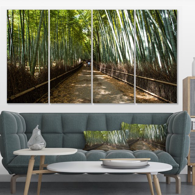 Grand Allée dans la Forêt de Bambou - Impression sur Toile