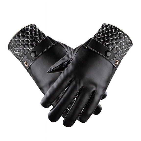 Women's Faux Leather Winter Gloves