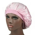 thumbnail image 1 of HLONK Bonnet de Cheveux Large Bande Élastique Bonnet de Nuit en Satin Doux pour Cheveux Noirs Femmes 2 pack, 1 of 5