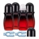 thumbnail image 1 of Juego de 4 Roll-On de 50 Ml, Desodorante Roll-On de Vidrio Rojo Degradado con Abridor, Color Negro., 1 of 7