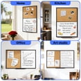 thumbnail image 6 of JILhome Magnetic White Board and Cork Board Combo,35" x 23" Dry Erase Board Bulletin Combination Board, Whiteboard & Felt Board for Wall, Home, Office, Black Aluminum Frame, 6 of 7