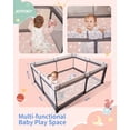 thumbnail image 5 of Joypony 50x50 inch Baby Playpen with Baby Mat for Babies and Toddlers with Soft Mesh Walls, 5 of 7