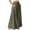 Army Green, variant on Women's Skirts Fashion Elastic Waist Satin Maxi Skirt with Pocket Summer Casual Long Skirts for Women