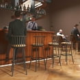 thumbnail image 2 of Homy Casa 4 Packs 360 Degree Rotating Counter, Faux Suede Barstool with Iron Frame, 2 of 11