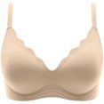 thumbnail image 5 of XFLWAM Scalloped Bras for Women Sexy Push Up Wireless Bralettes V Neck Seamless Bra Breathable Everyday Bra, 5 of 5