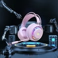 thumbnail image 6 of Gaming Headset Wired, Dual-Channel, 50MM Speaker Unit, Surround Sound, Colorful Breathing Light, 360° Retractable Mic, Comfortable Ear Cups, 3.5mm Plug, for Desktop Computer Laptop, 6 of 8