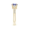 thumbnail image 5 of Angara Natural 1.45 Ct. Tanzanite with Diamond Classic Ring in 14K Yellow Gold for Women (Ring Size: 11.5), 5 of 11