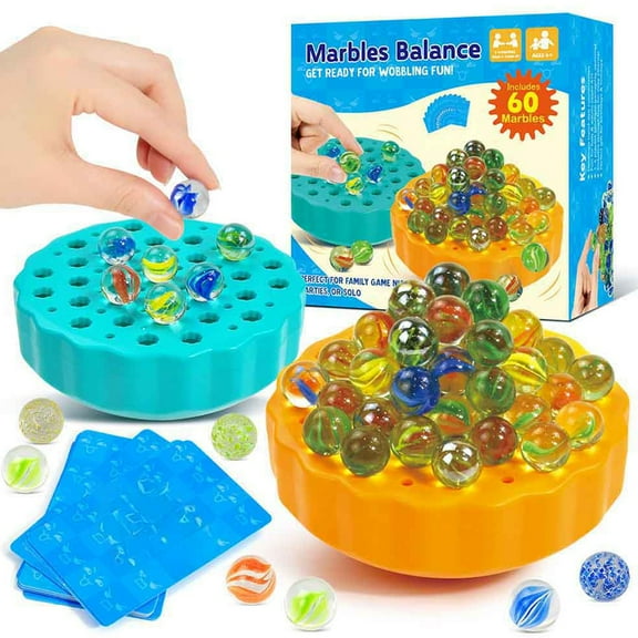 Oefntac 2 Year Old Toys Round Glass Stacking Music Swinging Bead Puzzle Game Multiplayer Interactive Board Game