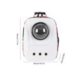 thumbnail image 3 of Mochila Transporte Gato Mochila de transporte para gatos Astronaut Bubble Pet Outing Bag Mochila para mascotas (Blanco) Wdftyju Libre de BPA, 3 of 3