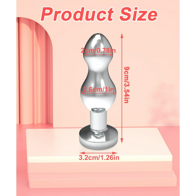 TLUDA Metal Vibrating Butt Plug Anal Plug Vibrator with APP Remote Anal  Toys for Women and Men, Siliver