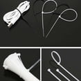 thumbnail image 4 of facefd 100Pcs Self-locking Nylon Cable Tie Wire Buckle Industrial Set Adjustable Organizer Ring Binding Zip Home Tools Black/M, 4 of 5