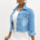thumbnail image 5 of Moda mujer manga larga Tops prendas de vestir vaquero cuello vuelto chaqueta abrigo Pompotops gfhjh14026, 5 of 5