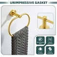 thumbnail image 6 of ABPETE Brushed Gold Towel Ring, SUS 304 Stainless Steel Hand Towel Holder for Bathroom Wall Mount, Oval Shape, 6 of 9
