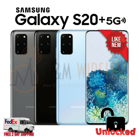 Samsung Galaxy S20+5G SM-G986U1 Gray Blue Black Purpl🔓Unlocked✅ATT✅VZN✅TMO - Like New